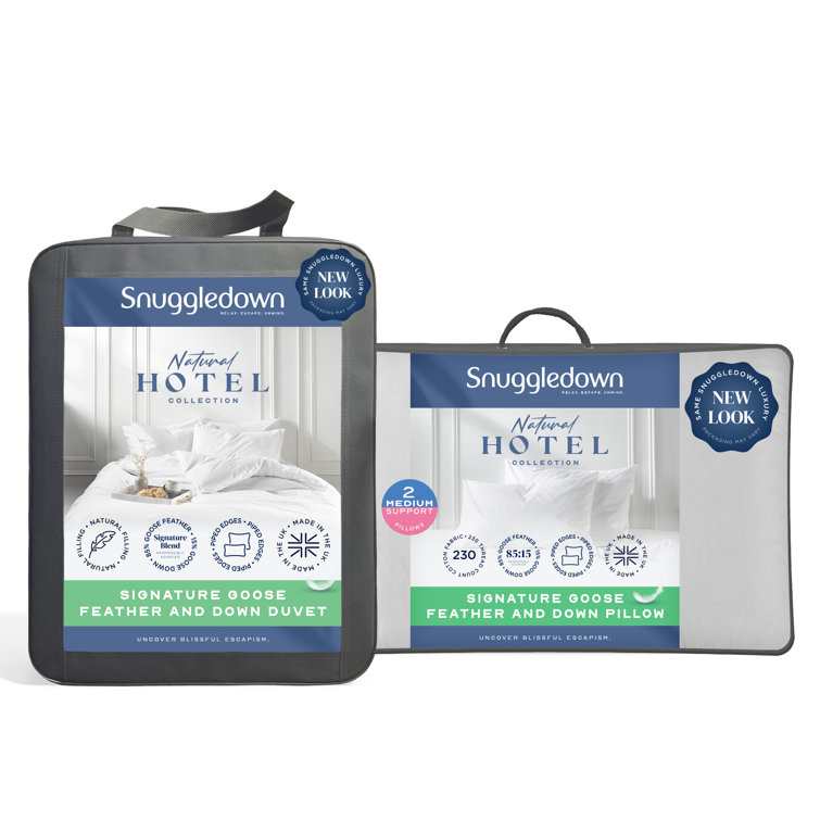 Snuggledown Signature Goose Feather and Down Washable Duvet, 2 Medium